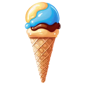 Summer Vibes Ice Cream Cone Png Qie18 PNG Image