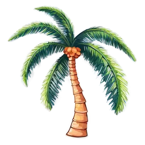 Summer Vibes Palm Tree Png Hsu86 PNG Image