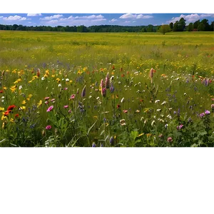 Summer Wildflowers Field Png Vli PNG Image