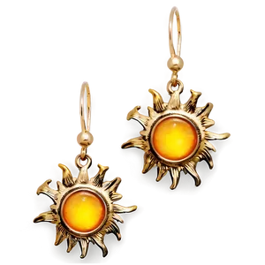 Sun Hoop Earring Png Wbm PNG Image