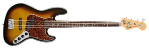 Sunburst Electric Bass Guitar PNG Image