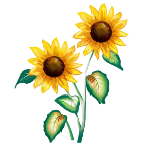 Sunflower Art Transparent Png Tux14 PNG Image