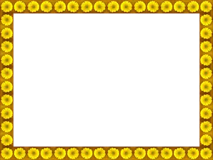 Sunflower Frame Black Background PNG Image