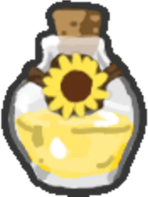 Sunflower Oil Bottle Cartoon PNG Image