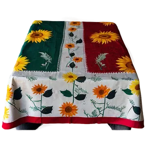 Sunflower Print Table Cloth Png 32 PNG Image