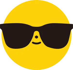 Sunglasses Emoji Cool Yellow Face PNG Image