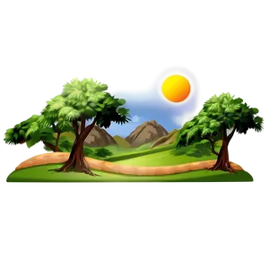 Sunny Day Landscape Png 06202024 PNG Image