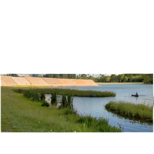 Sunny Fishing Lake Png 06202024 PNG Image