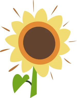 Sunny Sunflower Graphic PNG Image