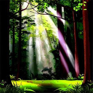 Sunrays In Forest Scene Png Stg92 PNG Image