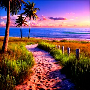 Sunrise Beach Path Png Ylr PNG Image