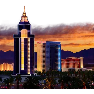 Sunset Las Vegas Skyline Png 06252024 PNG Image