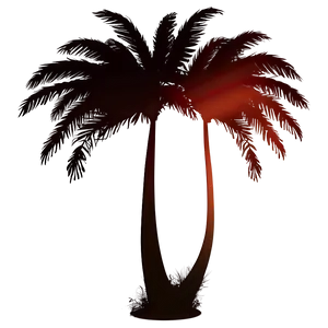 Sunset Palm Tree Silhouette Png Ckj58 PNG Image