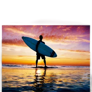 Sunset Surfer Silhouette Png Hxw PNG Image