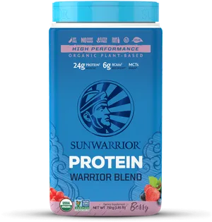 Sunwarrior Protein Warrior Blend Berry Flavor PNG Image