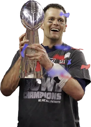 Super Bowl Trophy Celebration PNG Image