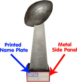 Super Bowl Trophy Components PNG Image