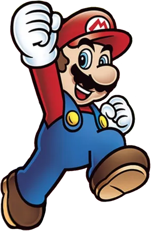 Super Mario Jumping Action PNG Image