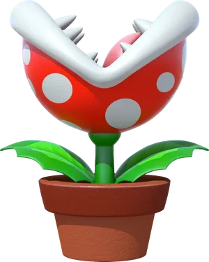 Super Mario Piranha Plant Pot PNG Image