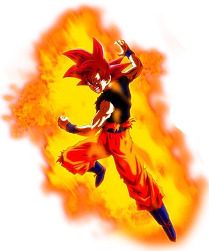 Super Saiyan Aura Flame PNG Image