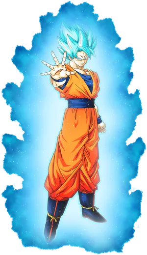 Super Saiyan Blue Aura PNG Image