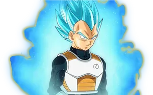 Super Saiyan Blue Aura Character PNG Image