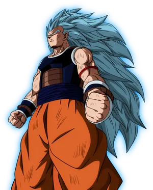 Super Saiyan Blue Aura Character PNG Image