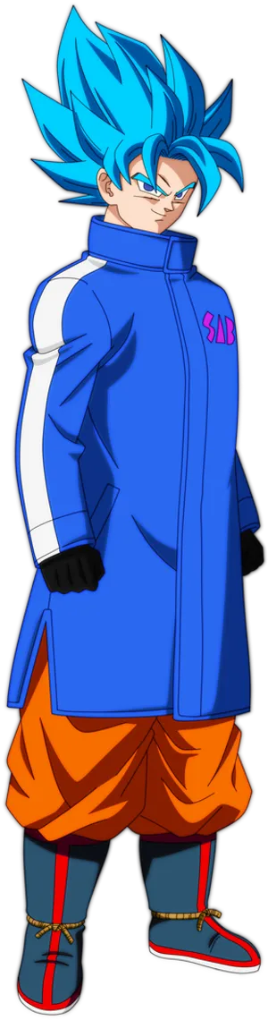 Super Saiyan Blue Gokuin Coat PNG Image