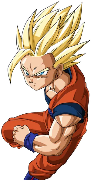 Super Saiyan Gohan Pose PNG Image