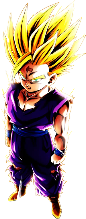 Super Saiyan Gohan Stance PNG Image