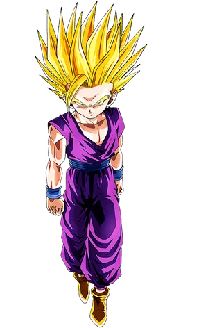 Super Saiyan Gohan Standing Pose PNG Image