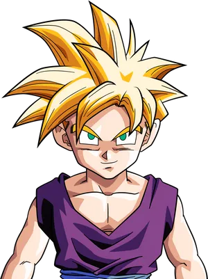 Super Saiyan Teen Character PNG Image