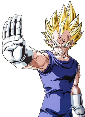 Super Saiyan Vegeta Pose PNG Image