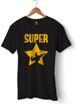 Super Star Silhouette T Shirt Design PNG Image