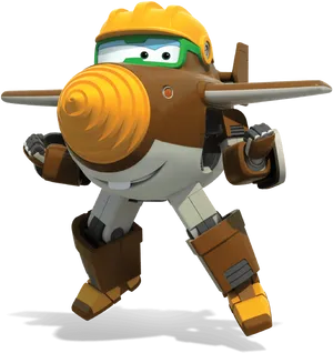 Super Wings Character Donnie3 D Render PNG Image