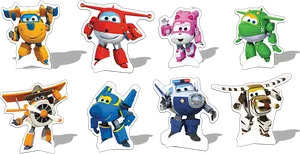 Super Wings Characters Collection PNG Image