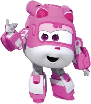 Super Wings Dizzy Character Pose PNG Image