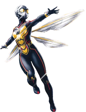 Superhero_ Female_ Flight_ Pose PNG Image