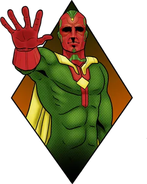 Superhero Gesture Illustration PNG Image