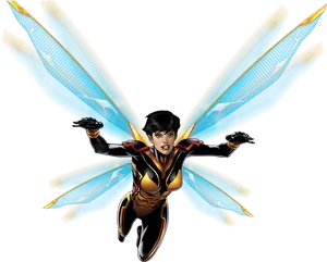 Superhero Waspin Flight PNG Image