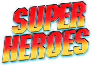 Superheroes Text Logo PNG Image