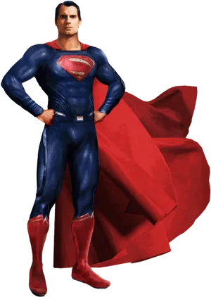 Superheroin Blueand Red Costume PNG Image