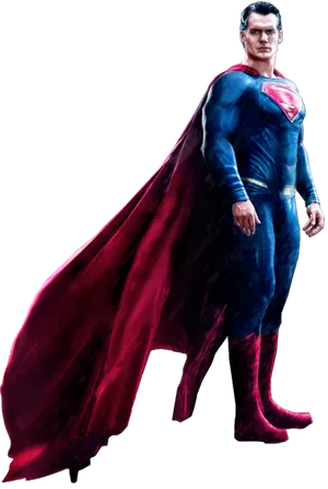 Superheroin Blueand Red Costume PNG Image