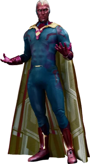 Superheroin Cape Pose PNG Image