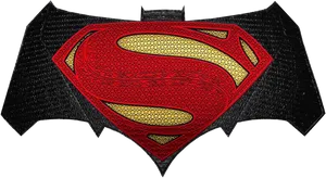 Superman Batman Logo Hybrid PNG Image