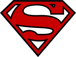 Superman Logo Iconic Redand Black PNG Image