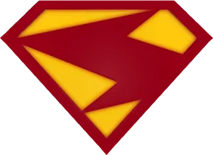 Superman Logo Red Yellow Design PNG Image