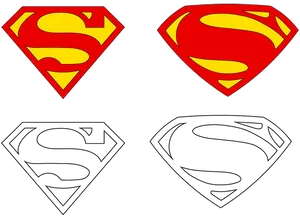 Superman Logo Variations PNG Image