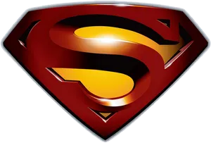 Superman Logo3 D Rendering PNG Image