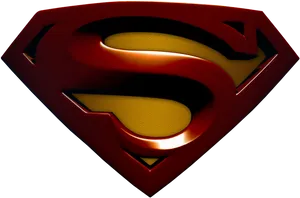 Superman Logo3 D Rendering PNG Image